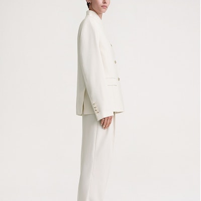 (W) TOTEME 白色单排扣长袖西装休闲衬衫. 241WRZ1063FB0065007 Shop (W) TOTEME 白色单排扣长袖西装休闲衬衫. 241WRZ1063FB0065007