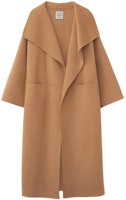 (Women) TOTEME Annecy Camel Double-Faced Wool Long Coat with Side Slit. 211110717835 (Women) TOTEME Annecy Camel Double-Faced Wool Long Coat with Side Slit. 211110717835