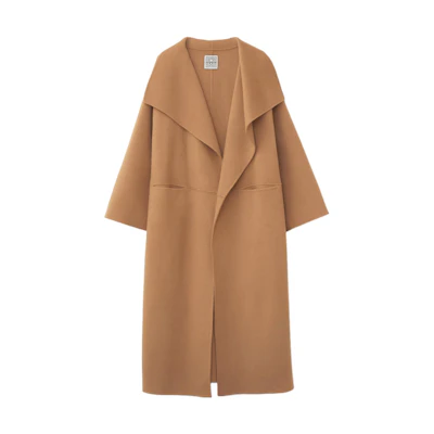 (Women) TOTEME Annecy Camel Double-Faced Wool Long Coat with Side Slit. 211110717835