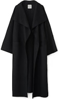 (Women) Toteme Annecy Double-Layer Wool Midi Coat with Side Slits Women’s Black. 211110717200 (Women) Toteme Annecy Double-Layer Wool Midi Coat with Side Slits Women’s Black. 211110717200