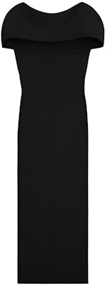 (W) TOTEME Gaun Hitam Belakang Terbuka Lengan Pendek Knit Fitted. 241WRD1093YA0028001 Buy (W) TOTEME Gaun Hitam Belakang Terbuka Lengan Pendek Knit Fitted. 241WRD1093YA0028001