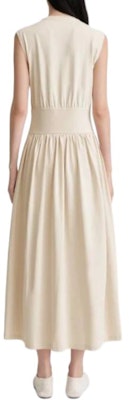 (W) TOTEME Gaun Midi Beige Tanpa Lengan Lipat A-Line Wanita 242WRD1783FB0093087 Purchase (W) TOTEME Gaun Midi Beige Tanpa Lengan Lipat A-Line Wanita 242WRD1783FB0093087