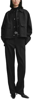 (Women) TOTEME Black Relaxed-Fit Jacket with Raglan Sleeves for Fall 2024 243WRO0129FB0198001 Lookbook (Women) TOTEME Black Relaxed-Fit Jacket with Raglan Sleeves for Fall 2024 243WRO0129FB0198001