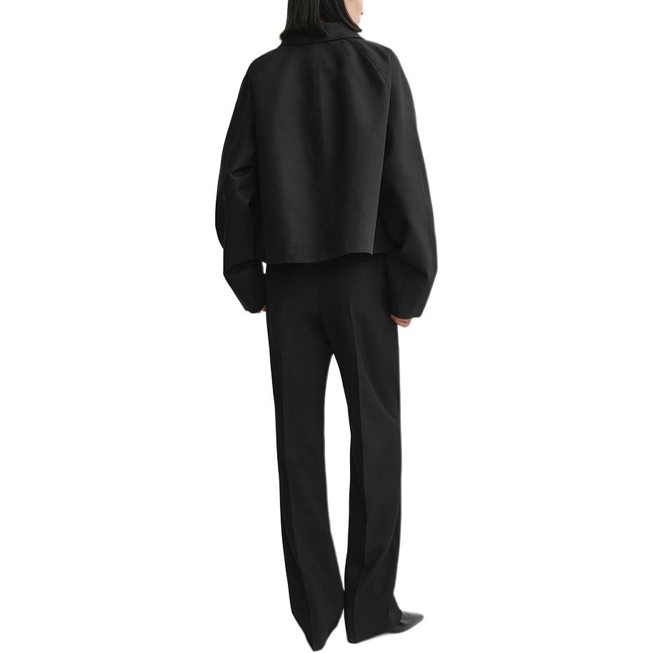 Shop (Women) TOTEME Black Relaxed-Fit Jacket with Raglan Sleeves for Fall 2024 243WRO0129FB0198001