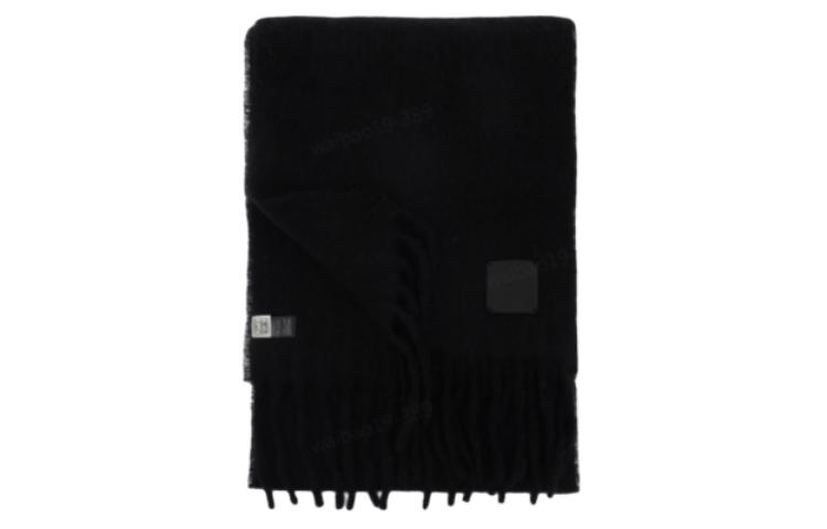 Lookbook (W) TOTEME 女士黑色浮雕花卉针织围巾 241WSC1013FB0088001