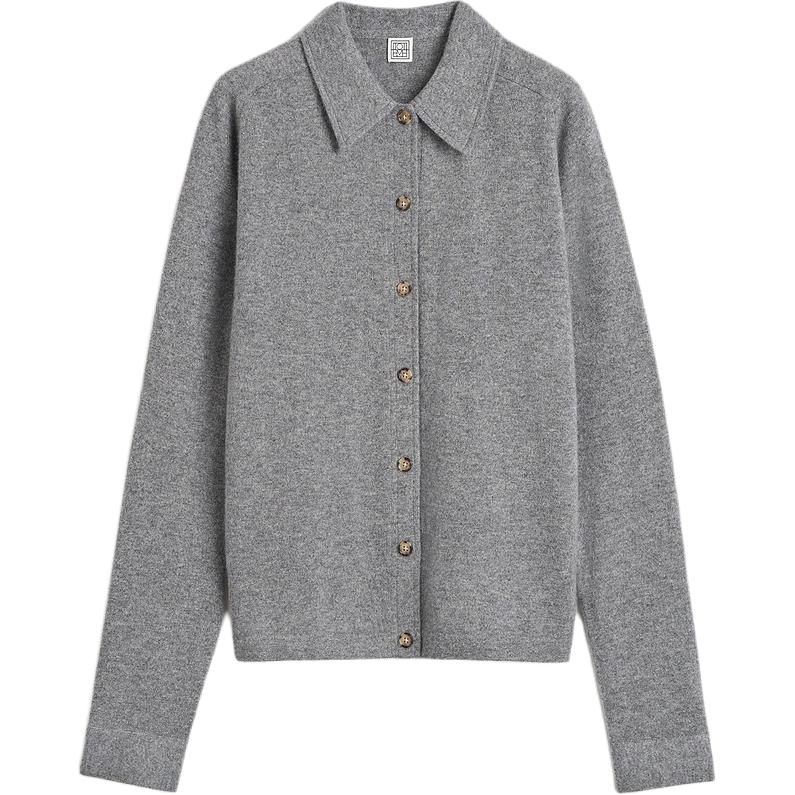 Order (W) Cárdigan Oversized de Cachemira Suave TOTEME Otoño 24 en Gris Heather. 243WRT0347YA0016074