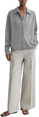 (W) Cárdigan Oversized de Cachemira Suave TOTEME Otoño 24 en Gris Heather. 243WRT0347YA0016074 Lookbook (W) Cárdigan Oversized de Cachemira Suave TOTEME Otoño 24 en Gris Heather. 243WRT0347YA0016074