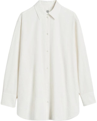 (W) TOTEME Baju Putih Wanita Lengan Panjang Tekstur Jacquard Bunga 243WRT1415FB0121047 Buy (W) TOTEME Baju Putih Wanita Lengan Panjang Tekstur Jacquard Bunga 243WRT1415FB0121047