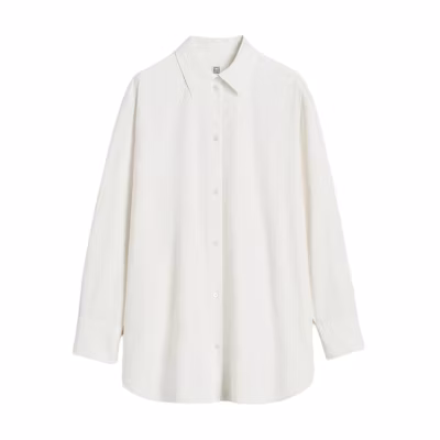 (Women) TOTEME Floral Jacquard Textured Long Sleeve Shirt Women’s White 243WRT1415FB0121047