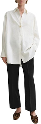 (W) TOTEME Baju Putih Wanita Lengan Panjang Tekstur Jacquard Bunga 243WRT1415FB0121047 Lookbook (W) TOTEME Baju Putih Wanita Lengan Panjang Tekstur Jacquard Bunga 243WRT1415FB0121047