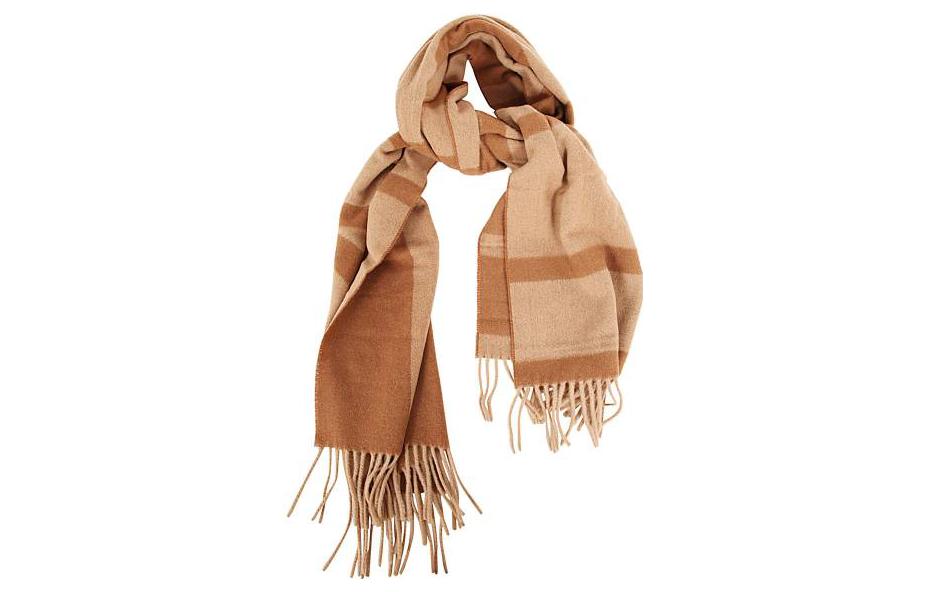 (Women) Toteme Fringed Letter Print Wool Scarf Women - Brown. 224882807957