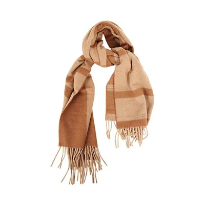 (Women) Toteme Fringed Letter Print Wool Scarf Women - Brown. 224882807957
