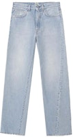 (Women) TOTEME FW20 Mid-Rise Straight-Leg Cropped Jeans Women Light Wash Blue Denim. 211-232-742-425 (Women) TOTEME FW20 Mid-Rise Straight-Leg Cropped Jeans Women Light Wash Blue Denim. 211-232-742-425