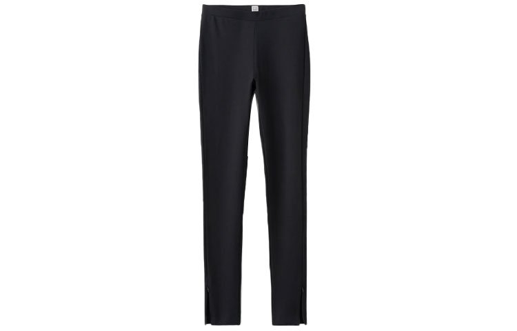 (Women) TOTEME FW21  Black Solid Zip Slim Fit Casual Pants 211-238-774-200