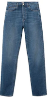 (Women) TOTEME FW21 Blue Loose-Fit Casual Denim Jeans 211-236-740-405 (Women) TOTEME FW21 Blue Loose-Fit Casual Denim Jeans 211-236-740-405