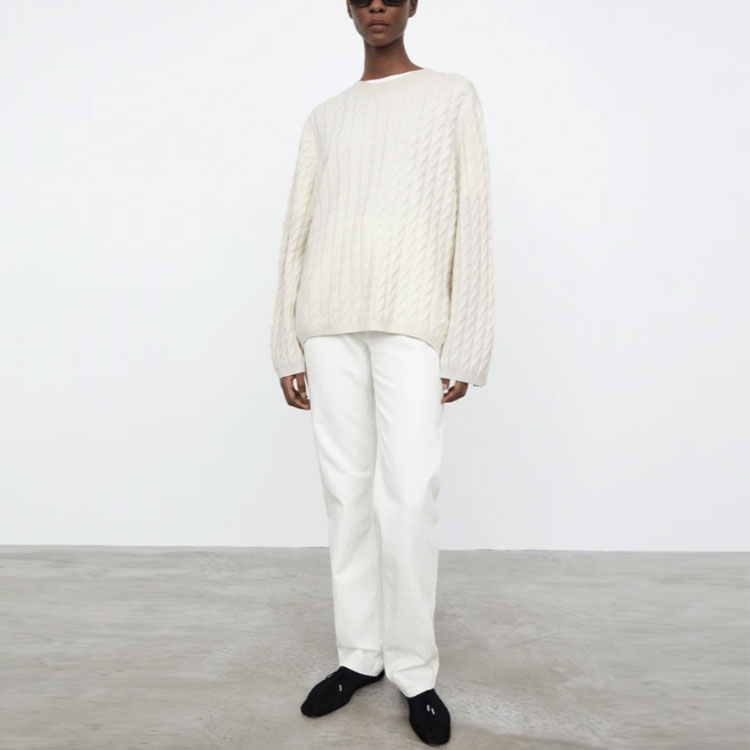 Lookbook (W) Toteme FW21 編織羊絨套頭毛衣 米白色 212-569-751-110