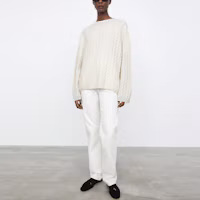 Lookbook (W) Toteme FW21 編織羊絨套頭毛衣 米白色 212-569-751-110