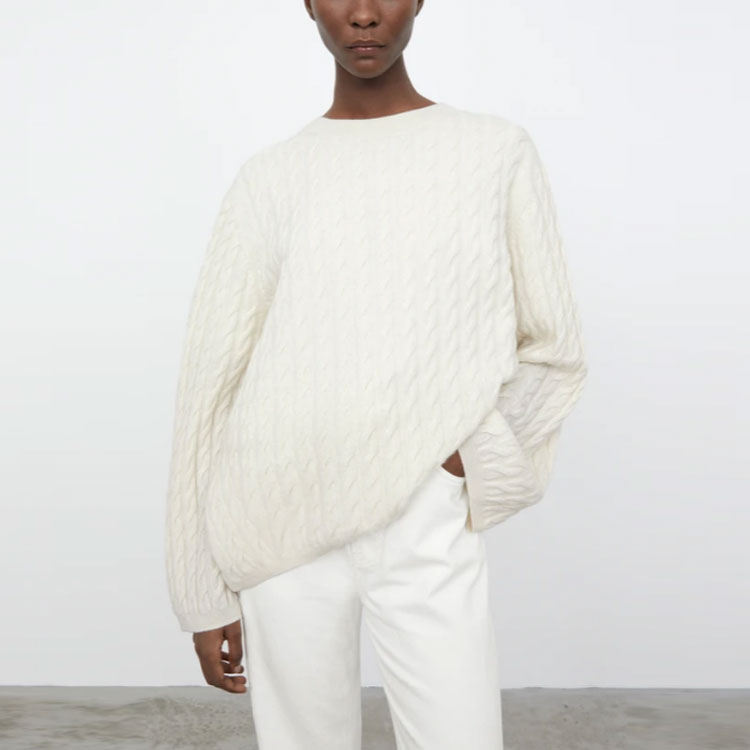 Purchase (W) Toteme FW21 編織羊絨套頭毛衣 米白色 212-569-751-110