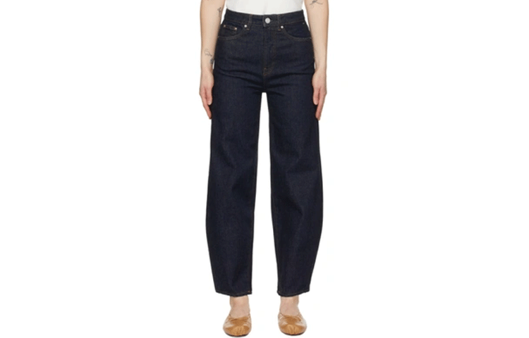 (Women) TOTEME FW21  High-Waisted Wide-Leg Barrel Jeans 211238740290