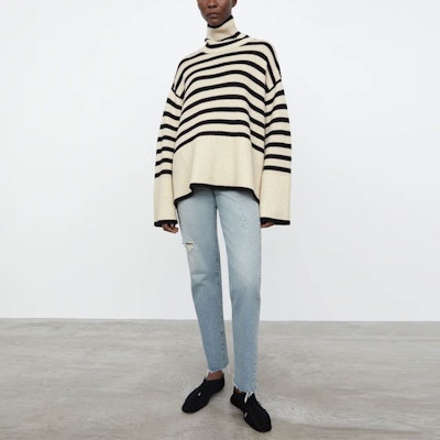 (W) TOTEME FW21 Baju Sejuk Turtleneck Oversized Wanita Jalur Hitam Pasir. 212562758876 Lookbook (W) TOTEME FW21 Baju Sejuk Turtleneck Oversized Wanita Jalur Hitam Pasir. 212562758876