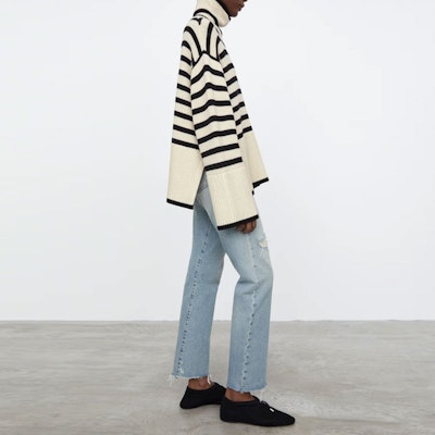 (W) TOTEME FW21 Baju Sejuk Turtleneck Oversized Wanita Jalur Hitam Pasir. 212562758876 Purchase (W) TOTEME FW21 Baju Sejuk Turtleneck Oversized Wanita Jalur Hitam Pasir. 212562758876