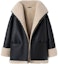 Lookbook (W) Chaqueta Oversize de Shearling TOTEME FW21 para Mujer Negro/Blanco. 214122606913