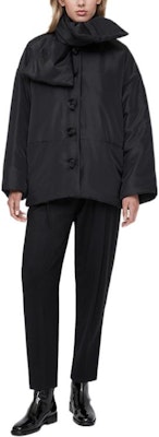 (W) TOTEME FW22 黑色鬆身圍巾領結扣外套 2241000232200 Shop (W) TOTEME FW22 黑色鬆身圍巾領結扣外套 2241000232200