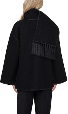 (W) TOTEME FW22 黑色織紋細節圍巾大衣. 2241018201200 Purchase (W) TOTEME FW22 黑色織紋細節圍巾大衣. 2241018201200