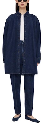 (W) TOTEME FW22 藍色長版牛仔外套 單排扣休閒寬鬆版型 224-5006-741 Lookbook (W) TOTEME FW22 藍色長版牛仔外套 單排扣休閒寬鬆版型 224-5006-741