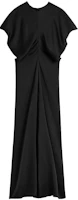 Order (W) TOTEME FW23 黑色優雅圓領短袖連身裙 241WRD1103FB0020001