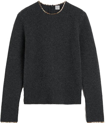 (W) TOTEME FW23 链饰圆领毛衣 灰麻色 241WRT1015YA0004019 Buy (W) TOTEME FW23 链饰圆领毛衣 灰麻色 241WRT1015YA0004019