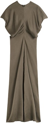 (W) TOTEME 2023秋冬短袖綁腰洋裝月桂葉綠色。 241WRD1103FB0020090 Order (W) TOTEME 2023秋冬短袖綁腰洋裝月桂葉綠色。 241WRD1103FB0020090