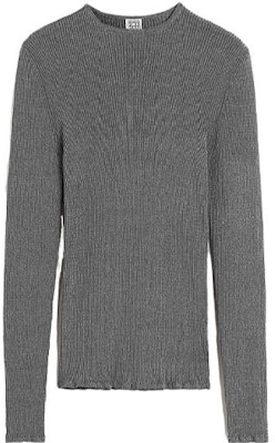 (W) TOTEME FW23 金屬槍灰修身針織上衣。 241WRT1061YA0027149 Buy (W) TOTEME FW23 金屬槍灰修身針織上衣。 241WRT1061YA0027149