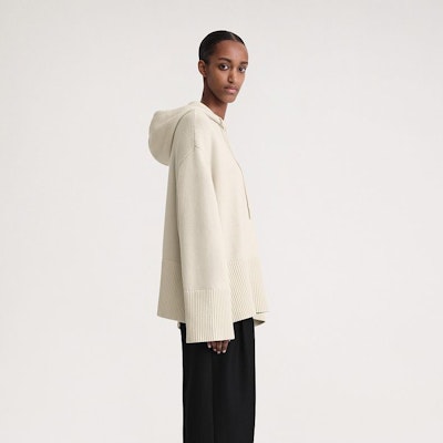 (W) TOTEME FW23 素色針織連帽衫 淺米色 234WRTWTP166YA0008057 Details for (W) TOTEME FW23 素色針織連帽衫 淺米色 234WRTWTP166YA0008057