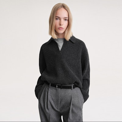 (W) TOTEME 秋冬23羊毛混纺条纹针织毛衣浅灰色。 234WRTWTP034YA0004019 Purchase (W) TOTEME 秋冬23羊毛混纺条纹针织毛衣浅灰色。 234WRTWTP034YA0004019