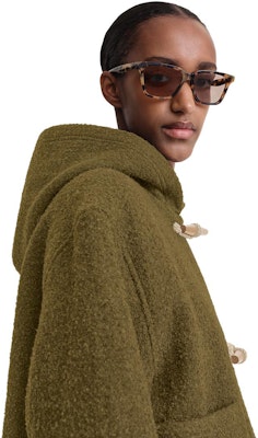 (W) TOTEME FW23 羊毛氈扣袢大衣 - 橄欖綠 234WRTWOU097FB0037077 Shop (W) TOTEME FW23 羊毛氈扣袢大衣 - 橄欖綠 234WRTWOU097FB0037077