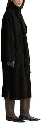 (W) Abrigo Negro con Flecos TOTEME FW24 de Largo Medio. 244WRO0131FB0292001 Purchase (W) Abrigo Negro con Flecos TOTEME FW24 de Largo Medio. 244WRO0131FB0292001