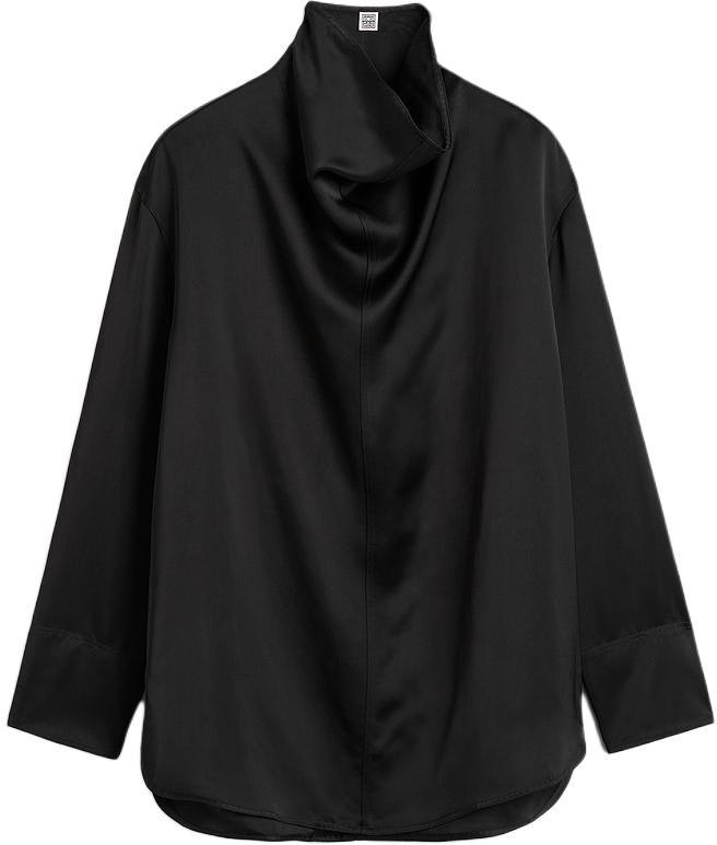 women-toteme-fw-24-black-satin-long-sleeve-loose-fit-funnel-neck-shirt-244-wrt-0371-fb-0208001