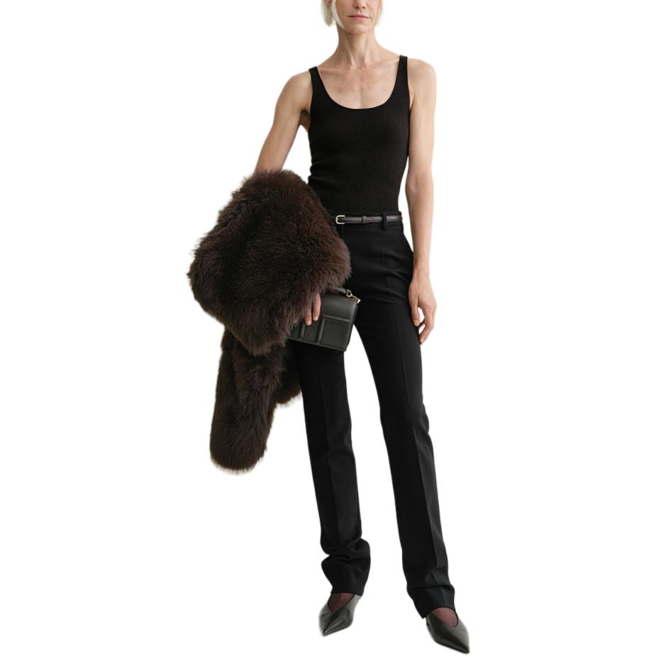 Lookbook (W) TOTEME FW24 Tank Top Knit Tanpa Lengan Coklat Bark Mix 244WRT0349YA0128237