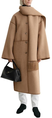 (W) TOTEME FW24 流蘇圍巾細節駝色中長外套 244WRO0131FB0292033 Lookbook (W) TOTEME FW24 流蘇圍巾細節駝色中長外套 244WRO0131FB0292033