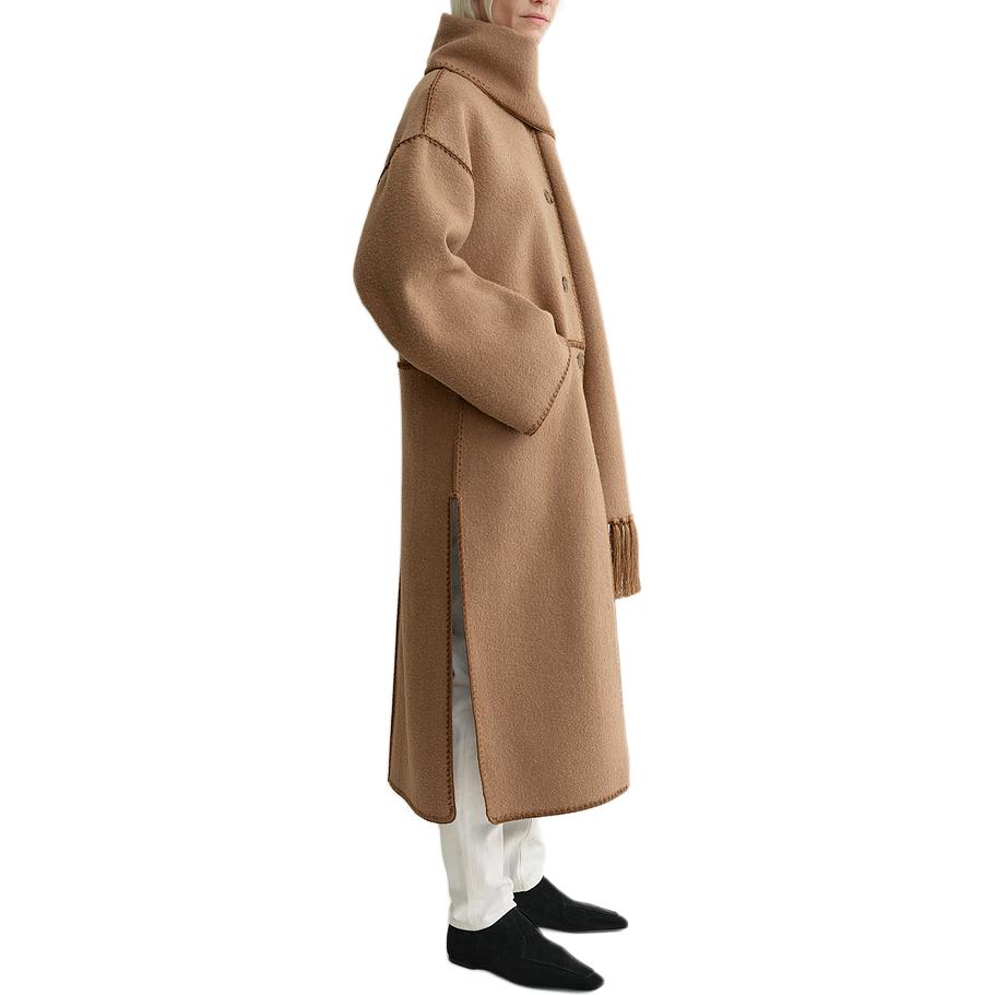 Purchase (W) TOTEME FW24 流蘇圍巾細節駝色中長外套 244WRO0131FB0292033