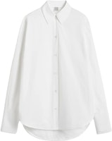 (Women) TOTEME FW24 Oversized Cotton Poplin Button-Down Shirt White. 244WRT0458FB0119047 (Women) TOTEME FW24 Oversized Cotton Poplin Button-Down Shirt White. 244WRT0458FB0119047
