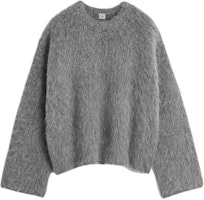 (Women) TOTEME FW24 Oversized Crewneck Pullover Sweater Dark Heather Gray. 244WRT873YA0106083 (Women) TOTEME FW24 Oversized Crewneck Pullover Sweater Dark Heather Gray. 244WRT873YA0106083