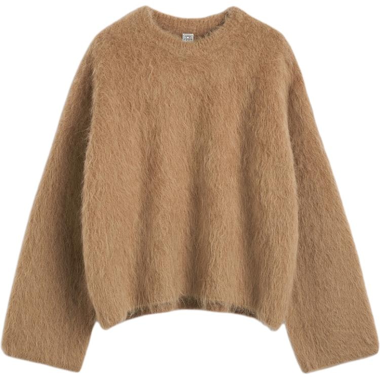 women-toteme-fw-24-oversized-relaxed-fit-crewneck-sweater-in-camel-melange-244-wrt-873-ya-0106159