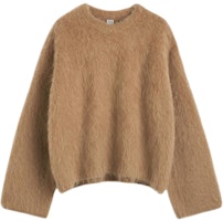 (Women) TOTEME FW24 Oversized Relaxed Fit Crewneck Sweater in Camel Mélange 244WRT873YA0106159 (Women) TOTEME FW24 Oversized Relaxed Fit Crewneck Sweater in Camel Mélange 244WRT873YA0106159