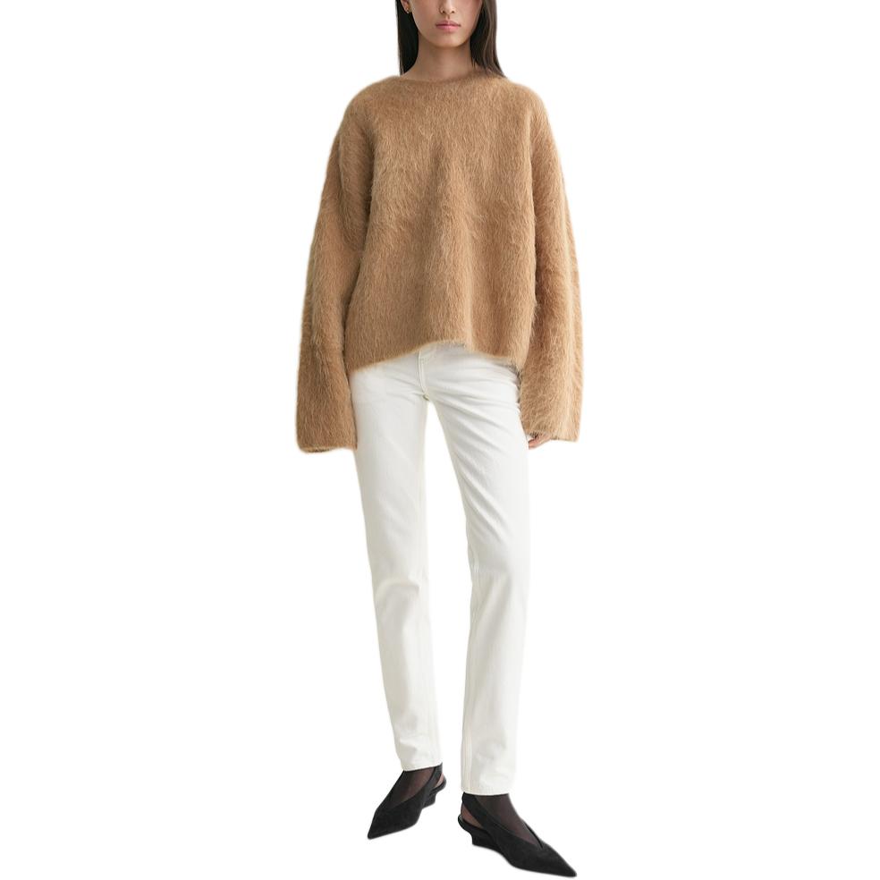 Lookbook (W) TOTEME FW24 驼色混纺宽松版型圆领毛衣 244WRT873YA0106159