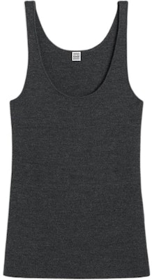 (W) TOTEME FW24 Slim-Fit Tank Top Tanpa Lengan Knit Heather Gray 244WRT0349YA0128074 Order (W) TOTEME FW24 Slim-Fit Tank Top Tanpa Lengan Knit Heather Gray 244WRT0349YA0128074
