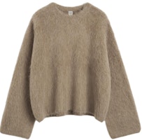 (Women) TOTEME FW24 Truffle Mix Oversized Crewneck Pullover Sweater 244WRT873YA0106236 (Women) TOTEME FW24 Truffle Mix Oversized Crewneck Pullover Sweater 244WRT873YA0106236