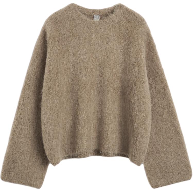 Order (W) TOTEME FW24 松露色拼接宽松圆领毛衣 244WRT873YA0106236