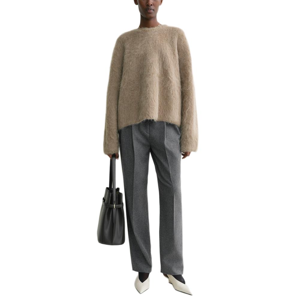 Lookbook (W) TOTEME FW24 松露色拼接宽松圆领毛衣 244WRT873YA0106236